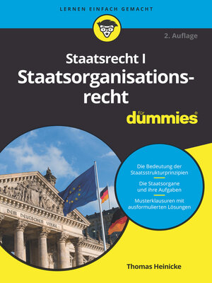 cover image of Staatsrecht I Staatsorganisationsrecht für Dummies